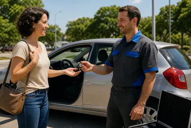 Técnico abrindo carro em Sinop, demonstrando expertise.